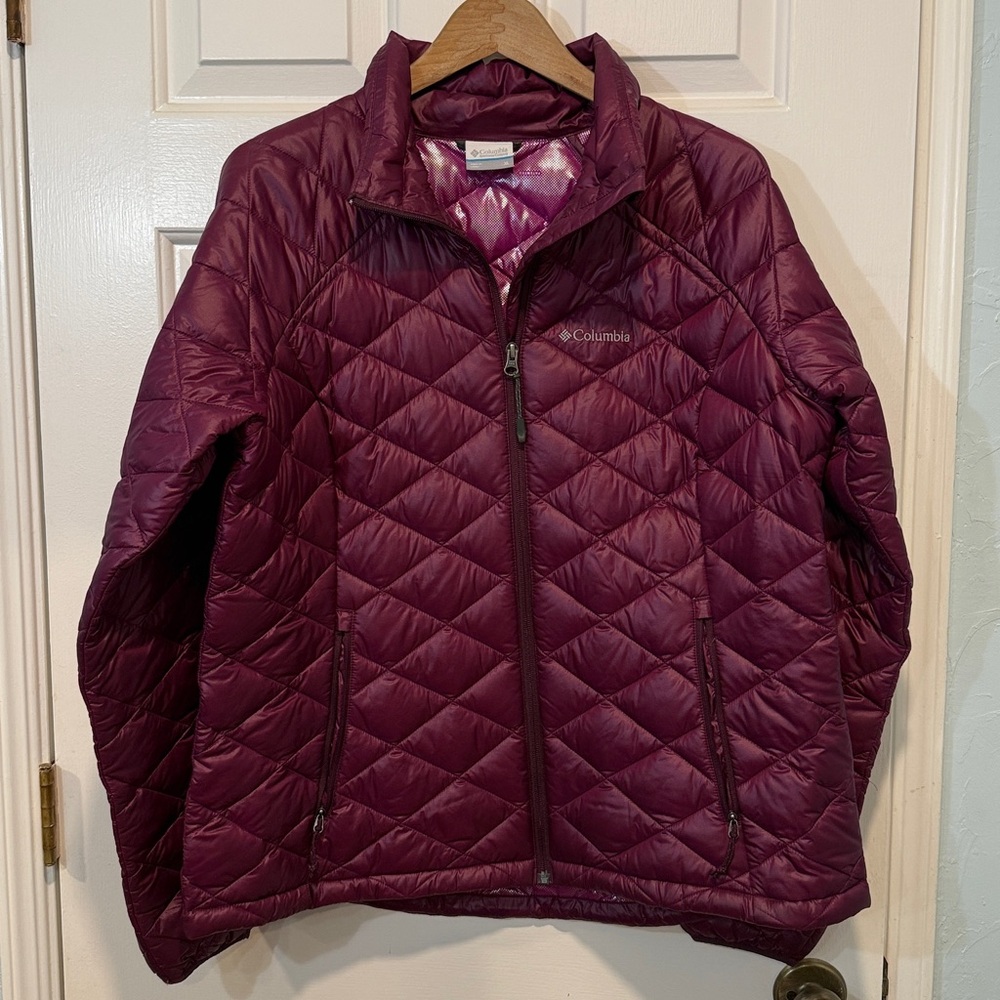 Columbia down jacket‎ OMNIHEAT 650TD Turbo Down burgundy-plum double layer  XL